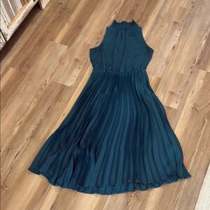 Banana Republic Teal Blue Sleeveless Halter Sundress